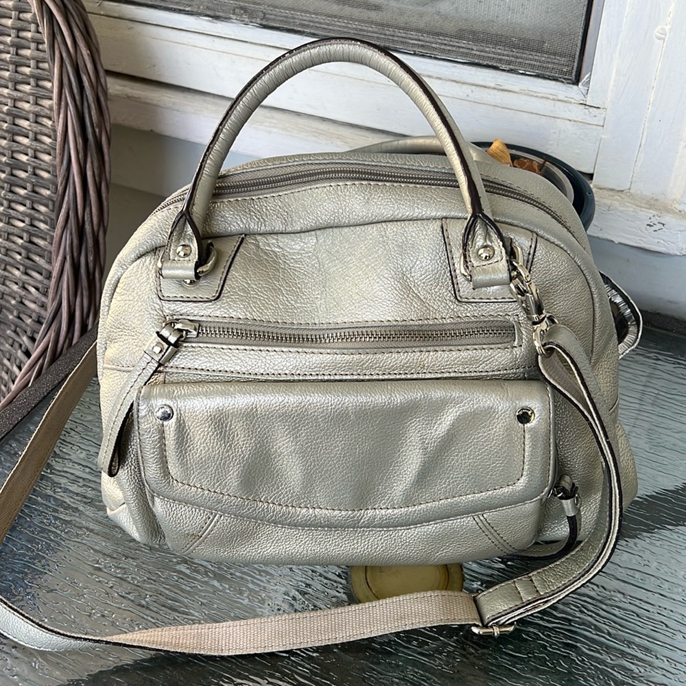 Silver tignanello purse for women